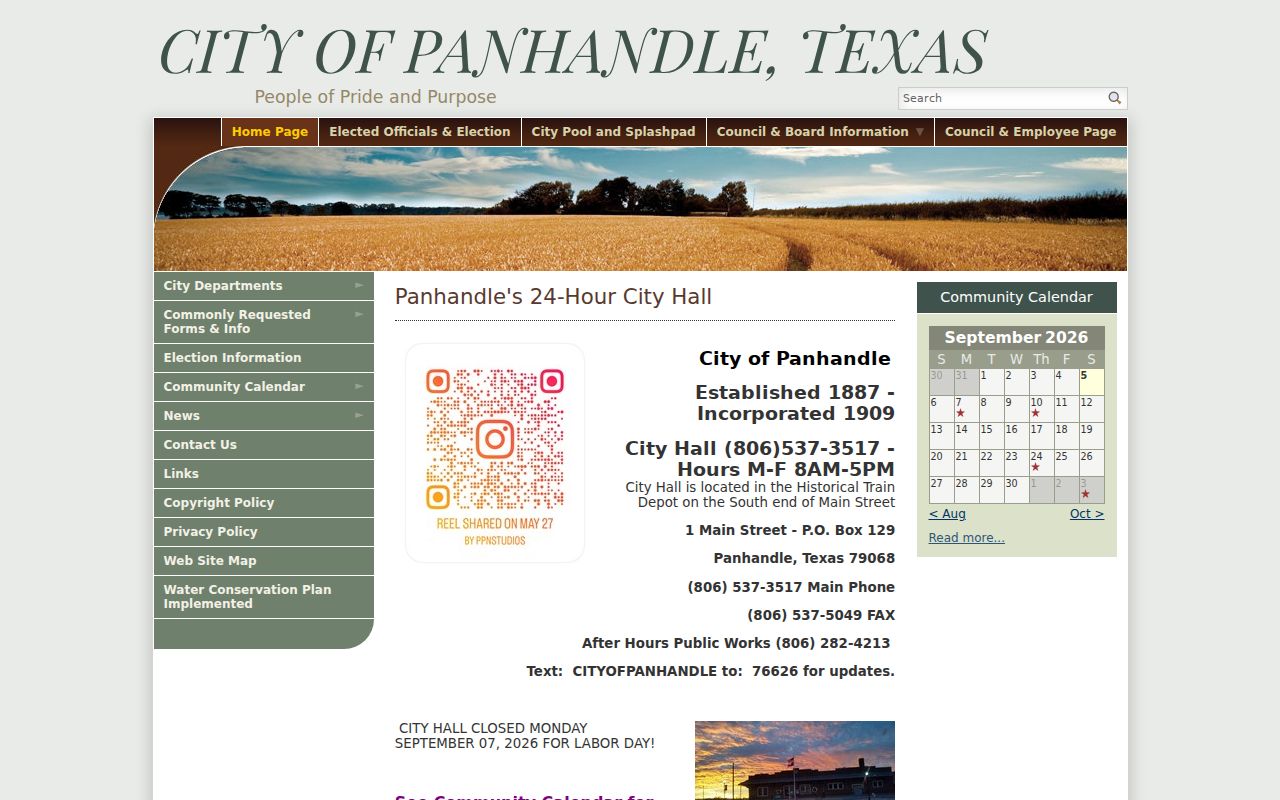 Panhandle court docket municipal contact and city calendar homepage